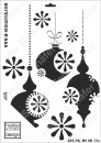 Schablone-Stencil A3 459-0754 Hängende Baumkugeln